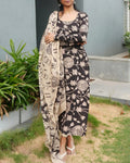 Midnight Bloom Kalamkari - LD255