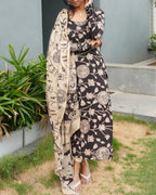 Midnight Bloom Kalamkari - LD255