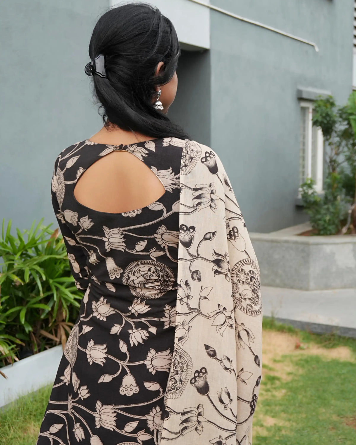 Midnight Bloom Kalamkari - LD255