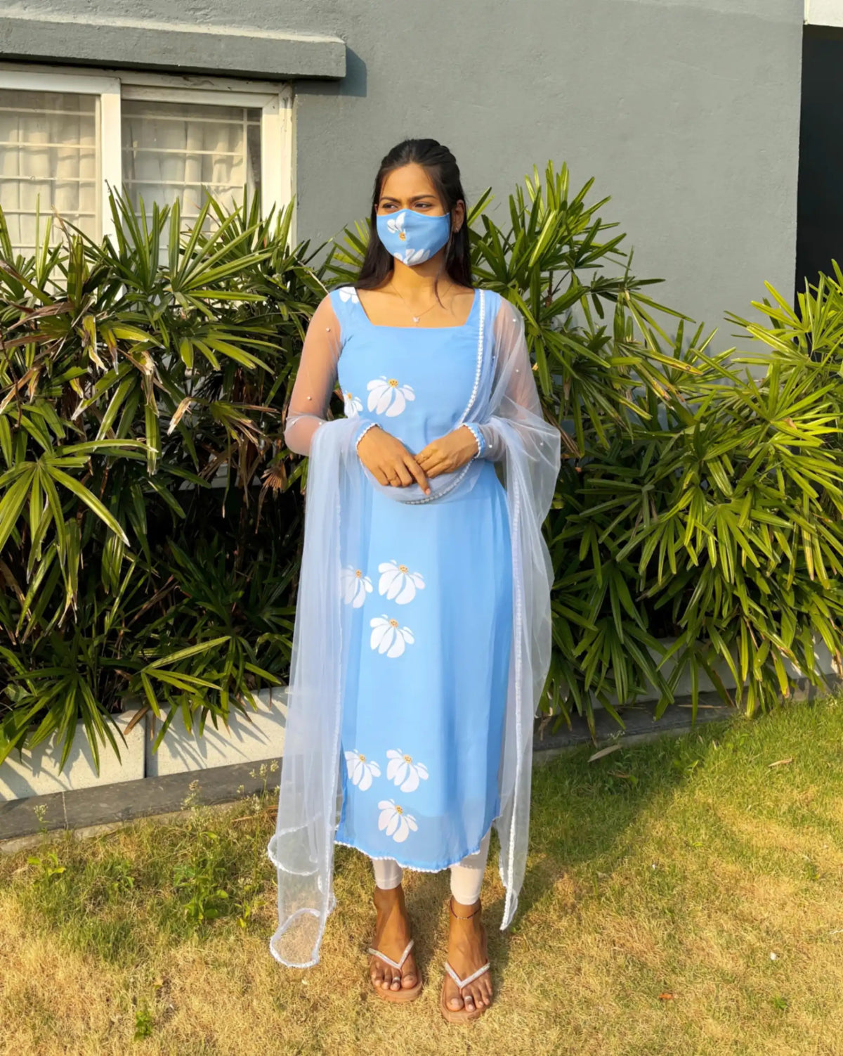 Sky Blue Floral - LD148