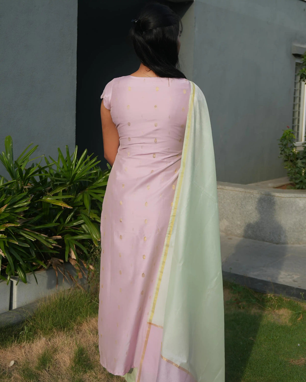 Lilac Mint Kurta Set - LD259