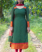 Traditional Narayanpet Green Ensemble - LD217