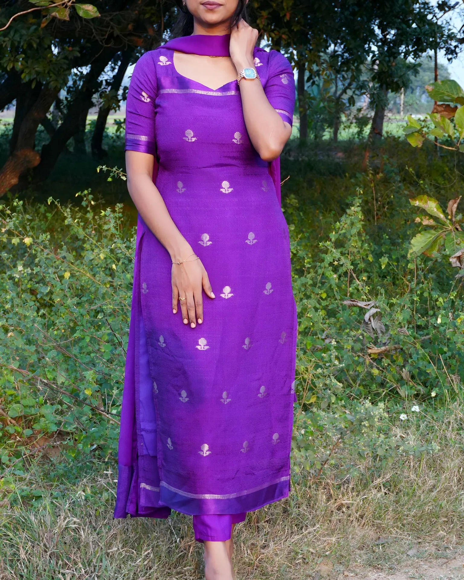Purple Majesty Kurti Set - LD220