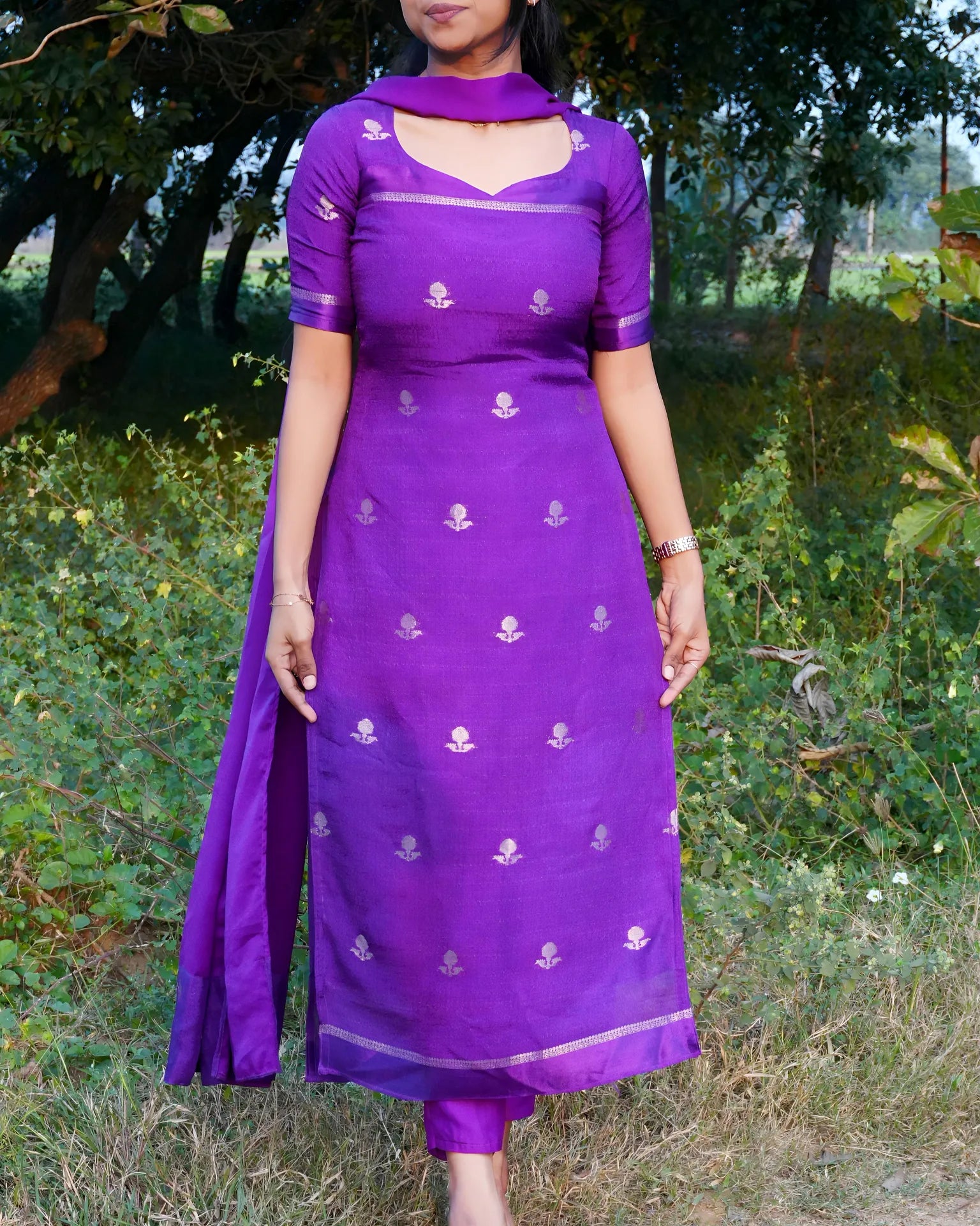 Purple Majesty Kurti Set - LD220