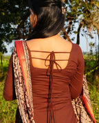 Brown Aura Kalamkari Set - LD226