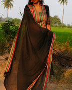Elegant Black Kurti with Designer Border - LD228