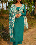 Green Aura Kalamkari Ensemble - LD229