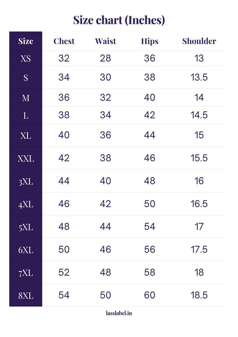 Top Size Chart